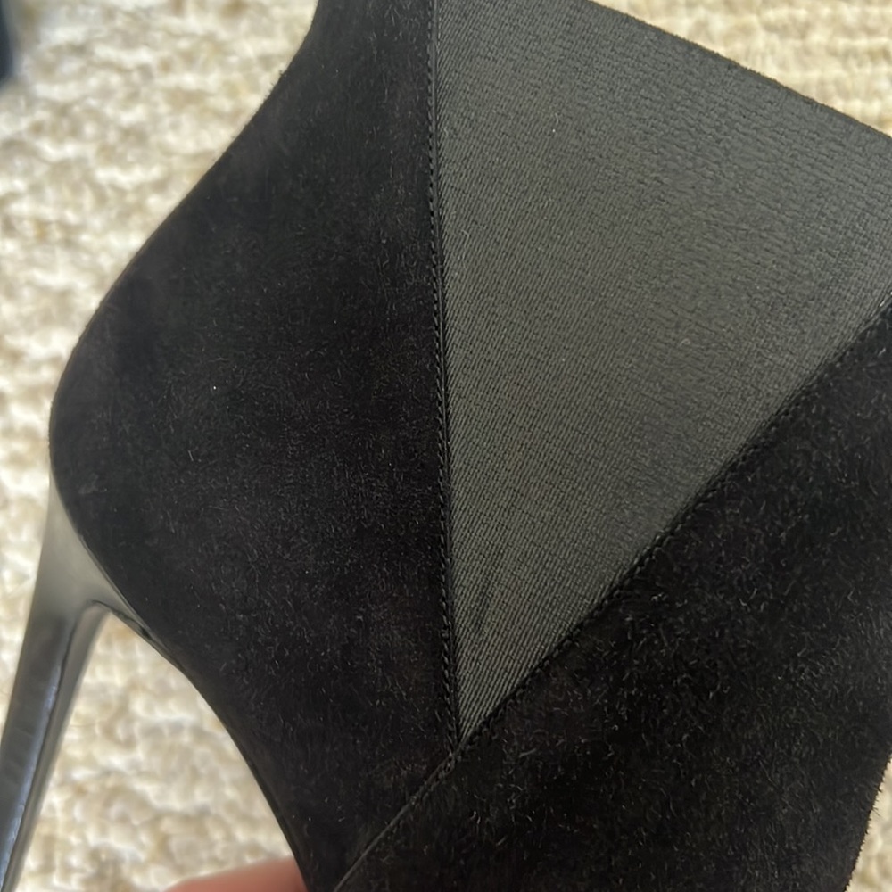 Saint Laurent Suede Platform Ankle Boot - Picture 6 of 13